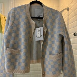 NVLT women’s checkered cardigan